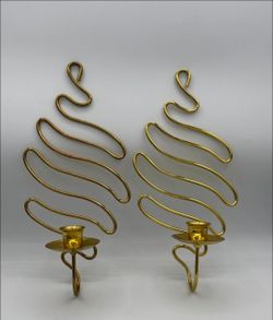 vintage PartyLite Serpentine scroll wall sconces. Candlestick holder