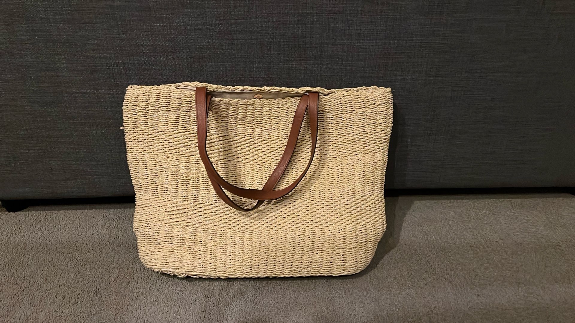SOLE/SOCIETY  Straw Tote Bag