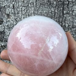 Beautiful pink rose quartz Sphere Crystal ball