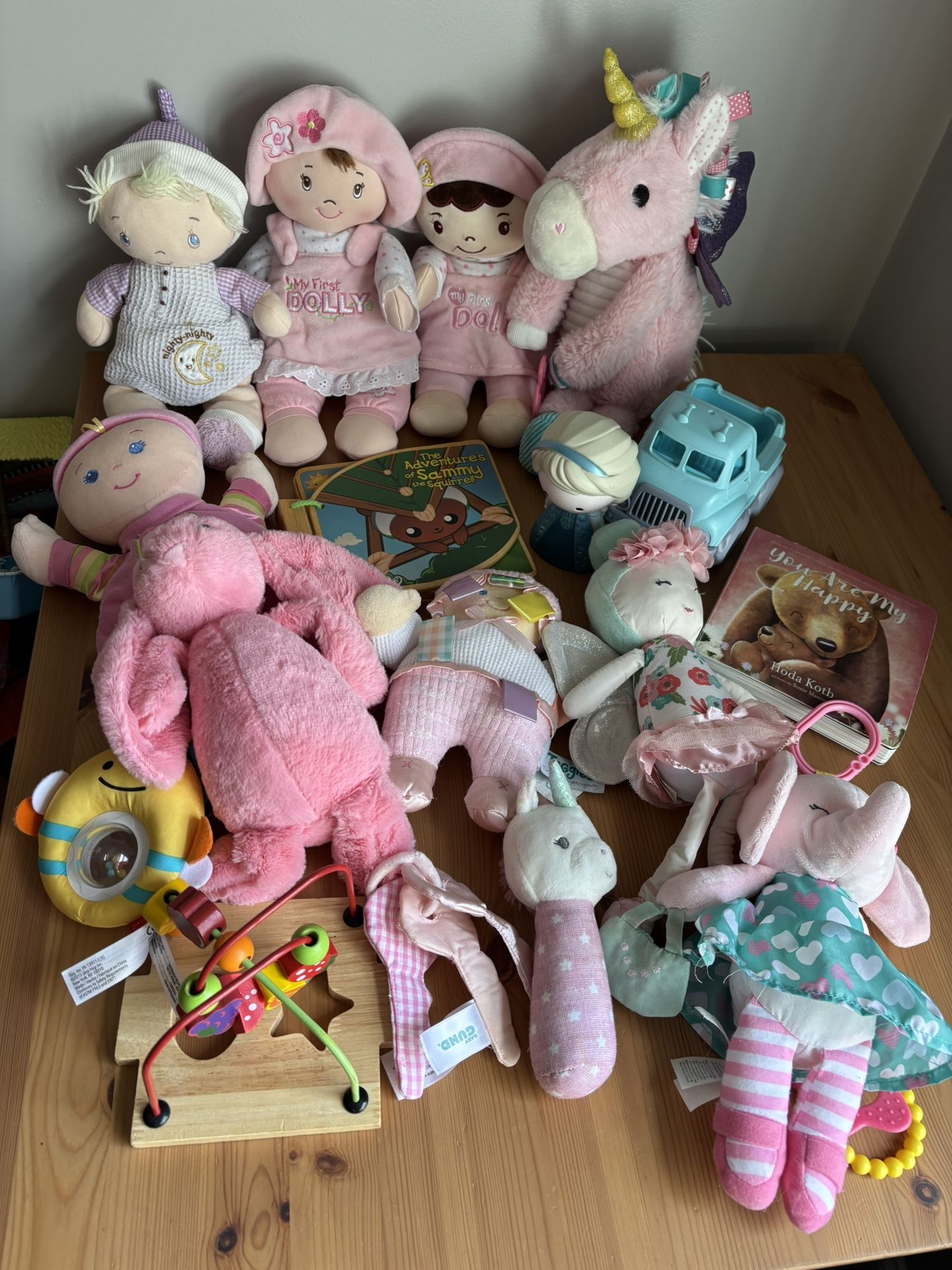 Baby Toddler Girls Developmental Toy Lovey Doll Lot Crinkle Rattle Chew Play 