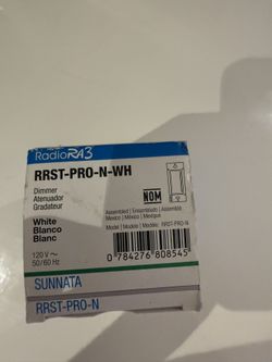 NEW In BOX ~ Lutron Radio RA3 RRST-PRO-N-WH Sunnata Dimmer Switch