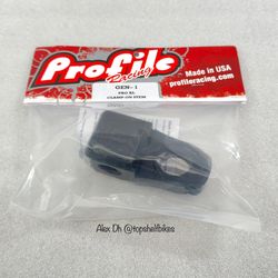 NEW PROFILE GEN 1 REISSUED 1-1/8” BLACK 51MM BMX STEM mulville push elite retro hubs cranks 24 26 29 cruiser bikes