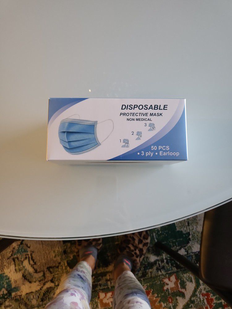 3 Ply Disposable Face Mask  Blue Color