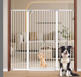 Fairy Baby 51.18" Extra Tall Pet Gate For Doorways, 48.5"-56.2" Extra Wide Long Baby Gate