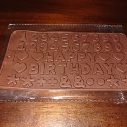 Silicone Happy birthday letters, Number and symbol Mold