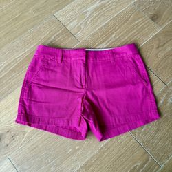 Jcrew Chino Shorts In Hot Pink, Size 6
