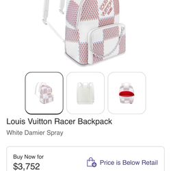 Louis Vuitton Racer Backpack White Damier Spray Brand New