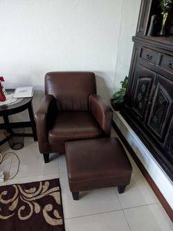 Chair and foot stool