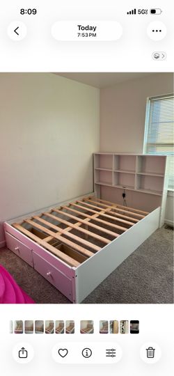 For SALE! Used white FULL SIZE BED