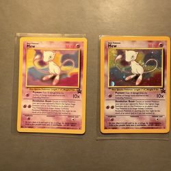 Pokémon TCG Mew Non Holo/Holo 8 & 9 Promo WOTC Black Star Promo