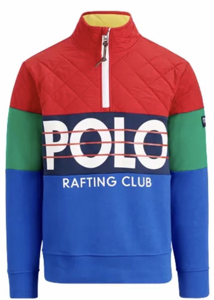 Polo Ralph Lauren Hi Tech Colorblocked Rafting CP 93 Pullover Sweatshirts M New with tags