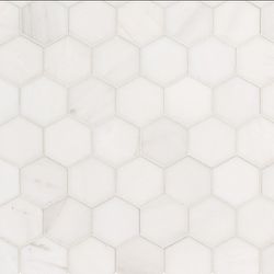 Bianco Dolomite 2” Hexagon Mosaic Tile / Back Splash Brand new
