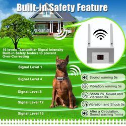 Focuser Wireless electrical system for dog fences, pet containment system for 2 dogs and pets with waterproof collar receiver and 