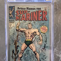 Sub-Mariner #1 (1968) CGC 7.0 — O/w to White Pages; Origin of Sub-Mariner Retold 
