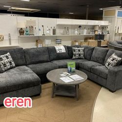 Ballinasloe Smoke/Platinum LAF/RAF Sectional🦋Ottoman/Recliner Available🦋