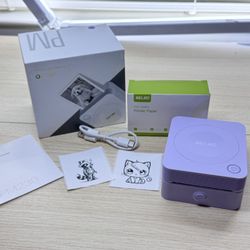 Brand New Nelko Sticker Printer, PM230 Print Pod Mini Bluetooth Portabel Sticker Maker with 3 Rolls Paper, Print Pods Mini Printer SKU129-S1