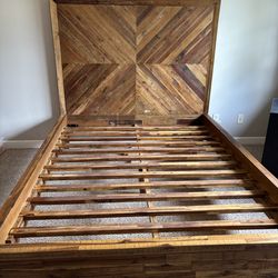 West Elm Reclaimed wood queen bed