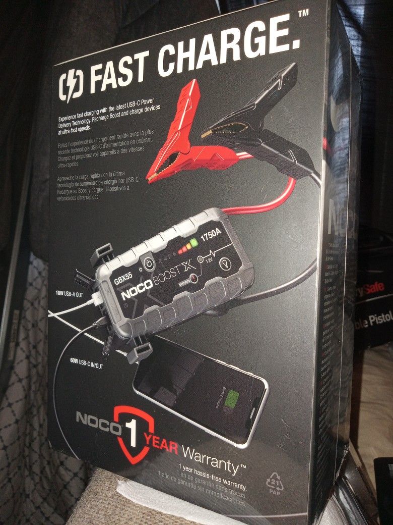 NOCO GBX55 JUMP START BOX WITH FAST CHARGE (SAFE ON DIESELS AND LARGER