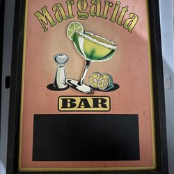 Margarita Bar Sign With Area To Write With Chalk