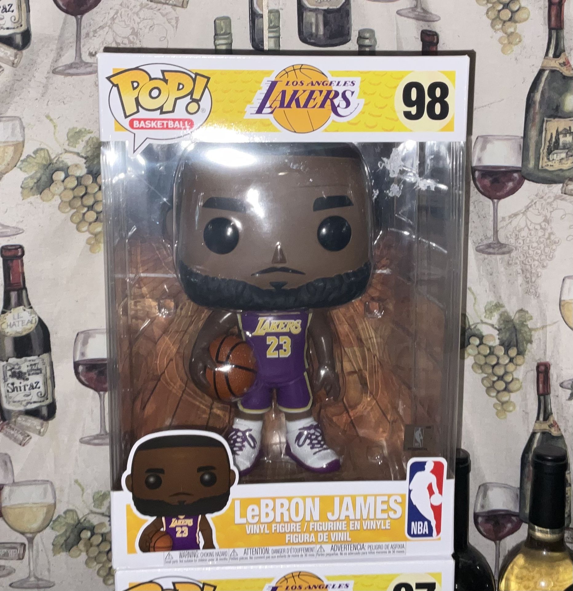 LA Lakers LeBron James Brand New "10 Large Funko POP 98 NBA Lakers LeBron James Purple Jersey #23 Rare new in box