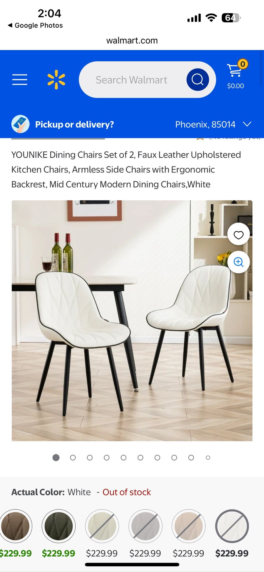 Two Modern Dining Chairs