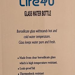 Life4U Borosilicate Glass Water bottle