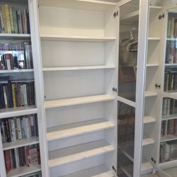 📚 IKEA BILLY Bookcase with Glass Doors – White