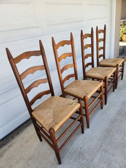 Mid-Century Vintage back ladder dining chairs! (4)