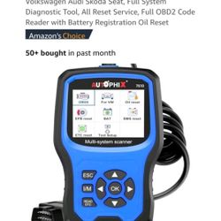 Car Code Reader for VW Audi Skoda Seat All Series, Enhanced AP7610 Full-Systems Diagnostic Scanner With Transmission EPB ABS SRS DPF TPMS Check Engine