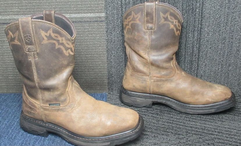 Mens ARIAT Workhog Wellington Waterproof Composite Toe Work Boots sz 9.5