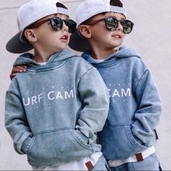 NWT Little Bipsy Teal Summer Surf Camp Hoodie Kids size 9-10 