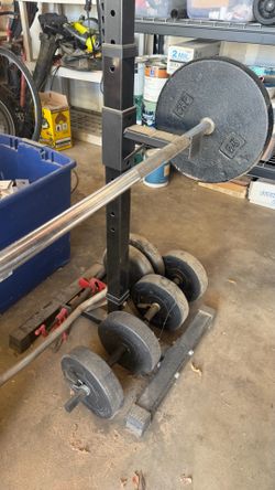 Weights and rack $100 obo