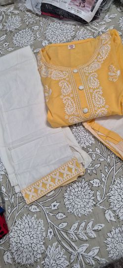Lukhnowi chickenkari cotten outfit