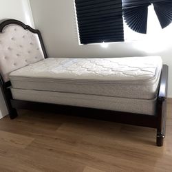 Twin Girls Glam Bed Frame & Mattress 