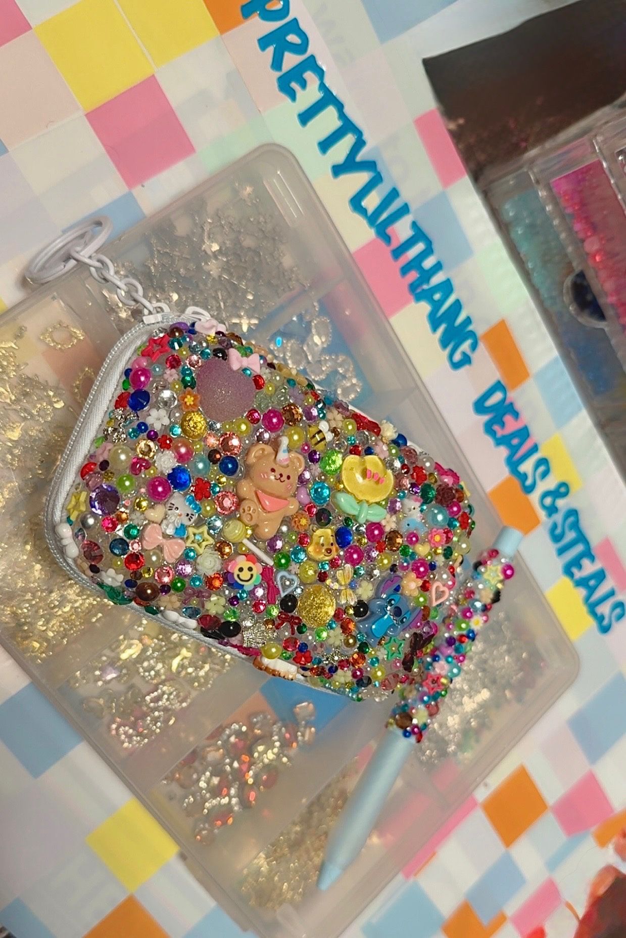 Junk charm Zipper Box Keychain