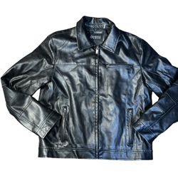 Guess leather jacket black  