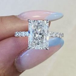 3CT Lab Grown Diamond 18k White Gold S925 Stamped