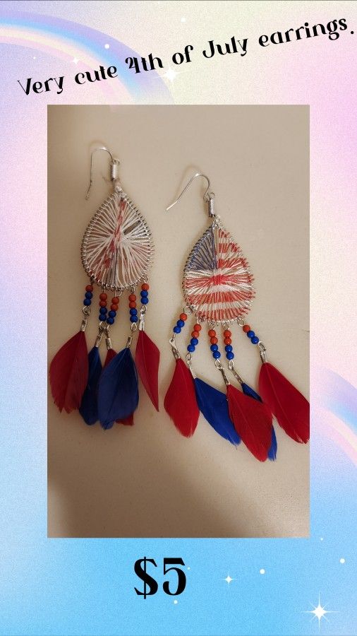 Fourth Of July Earrings 