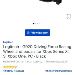 G920 Logitech Steering Wheel 