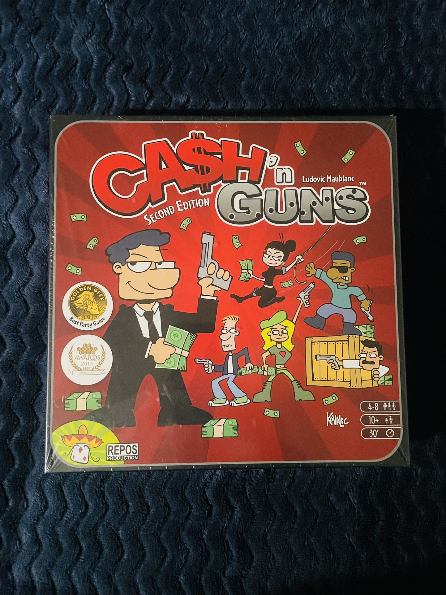 Sealed Cash n Guns 2nd Edition Fun Party Board Game by Repos Productions (2014)