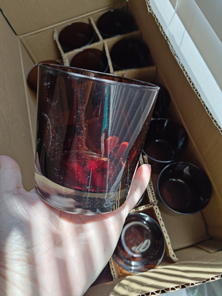 34 Glasses for candles or drinking, 11 oz.