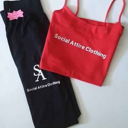 Social Attire Red And Black Fit 