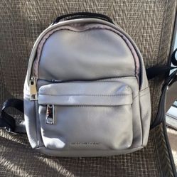 Marc Jacobs Gray Leather Mini Varsity Backpack 