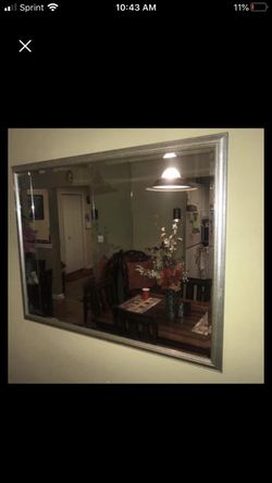 42 inch sliver frame mirror