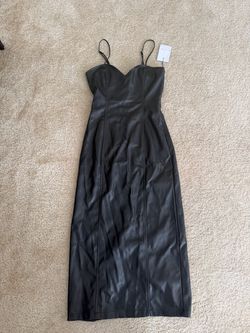 Way of the Priest -Leather Midi Dress, Small