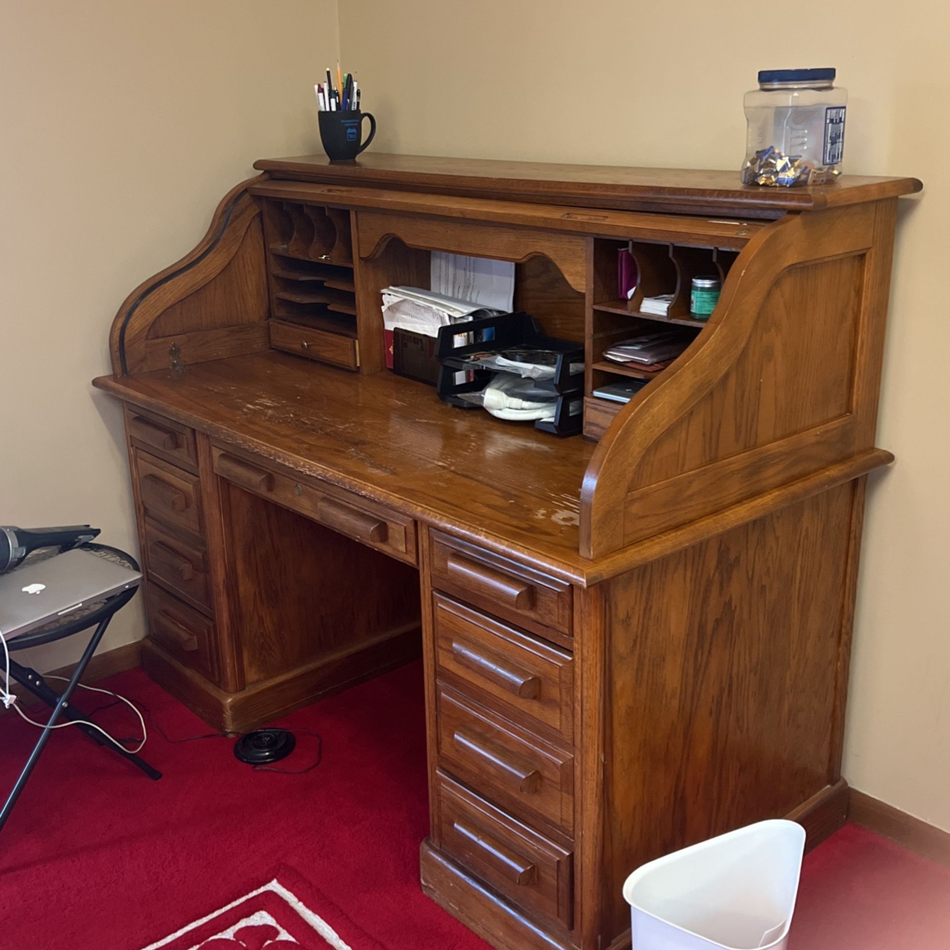 Vintage Wood Desk 