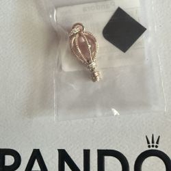 New Pandora Rose Gold Pink Hot Air Balloon Dangle Charm