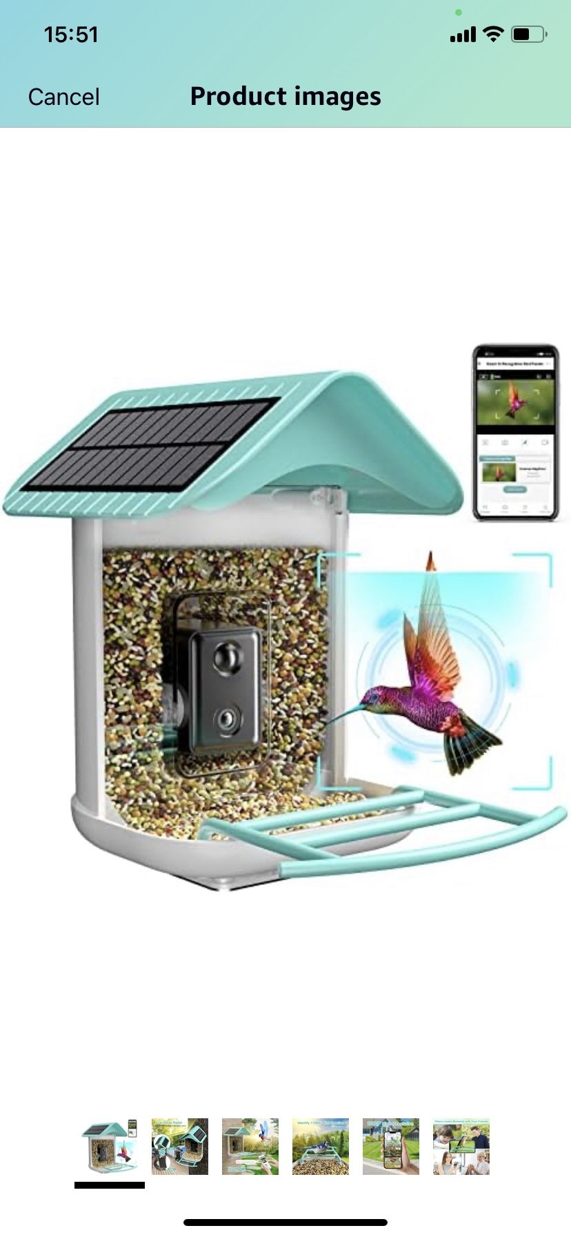 Smart Ai Recognition Bird Feeder