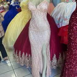 Pink/Rose Gold Prom Dress