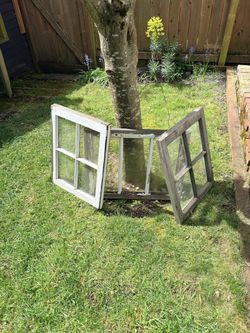 Wooden framed windows